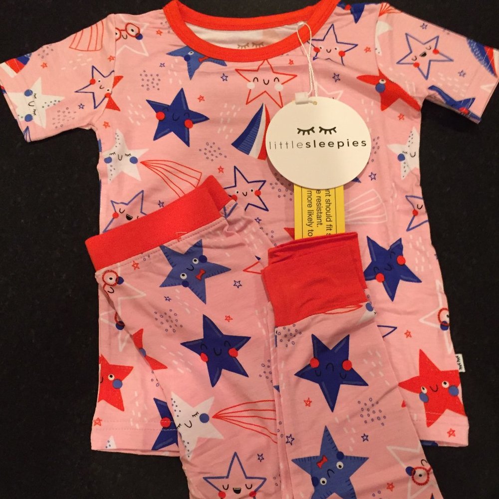 NWT 3T Long Sleeve/Long Pants Little Sleepies Star